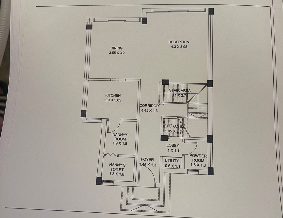 Floor plan for townhouse at Ever New Cairo