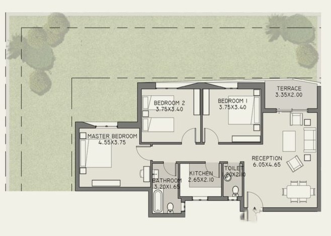 Floor plan for apartment at Taj City