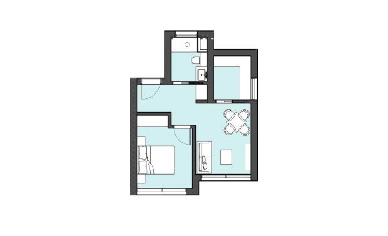 Floor plan for apartment at ZED
