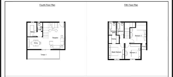 Floor plan for duplex at Sarai