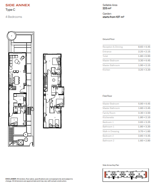 Floor plan for duplex at Trio