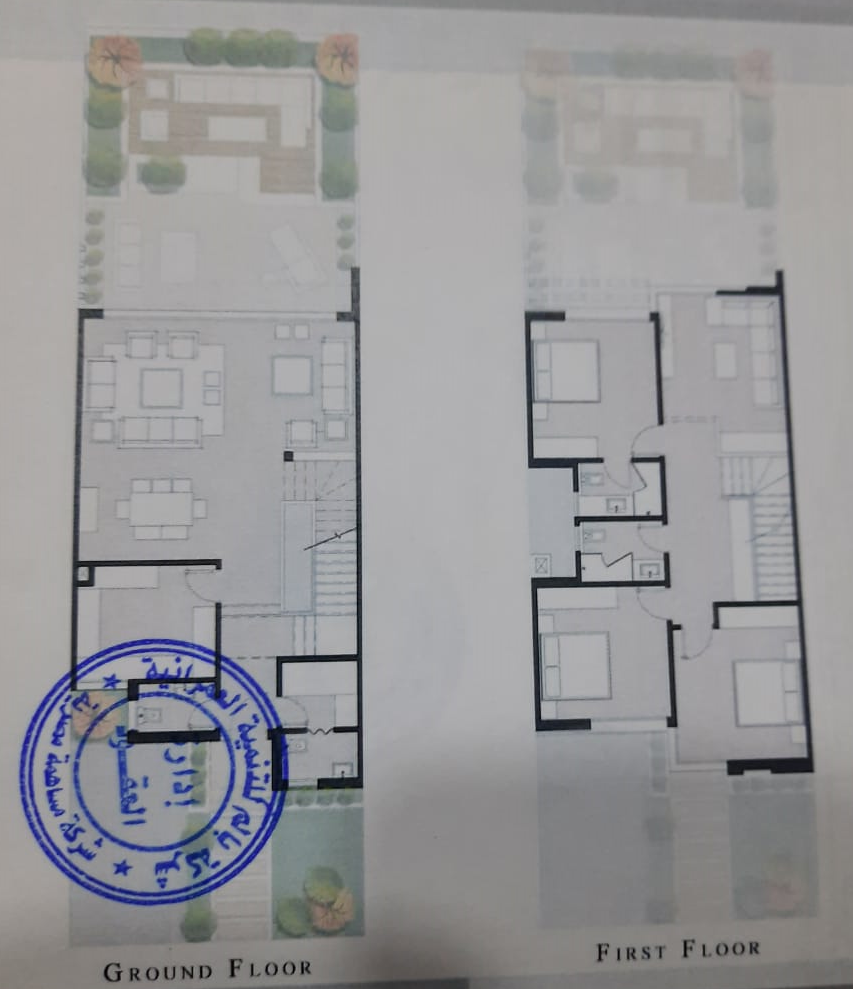 Floor plan for townhouse at Badya