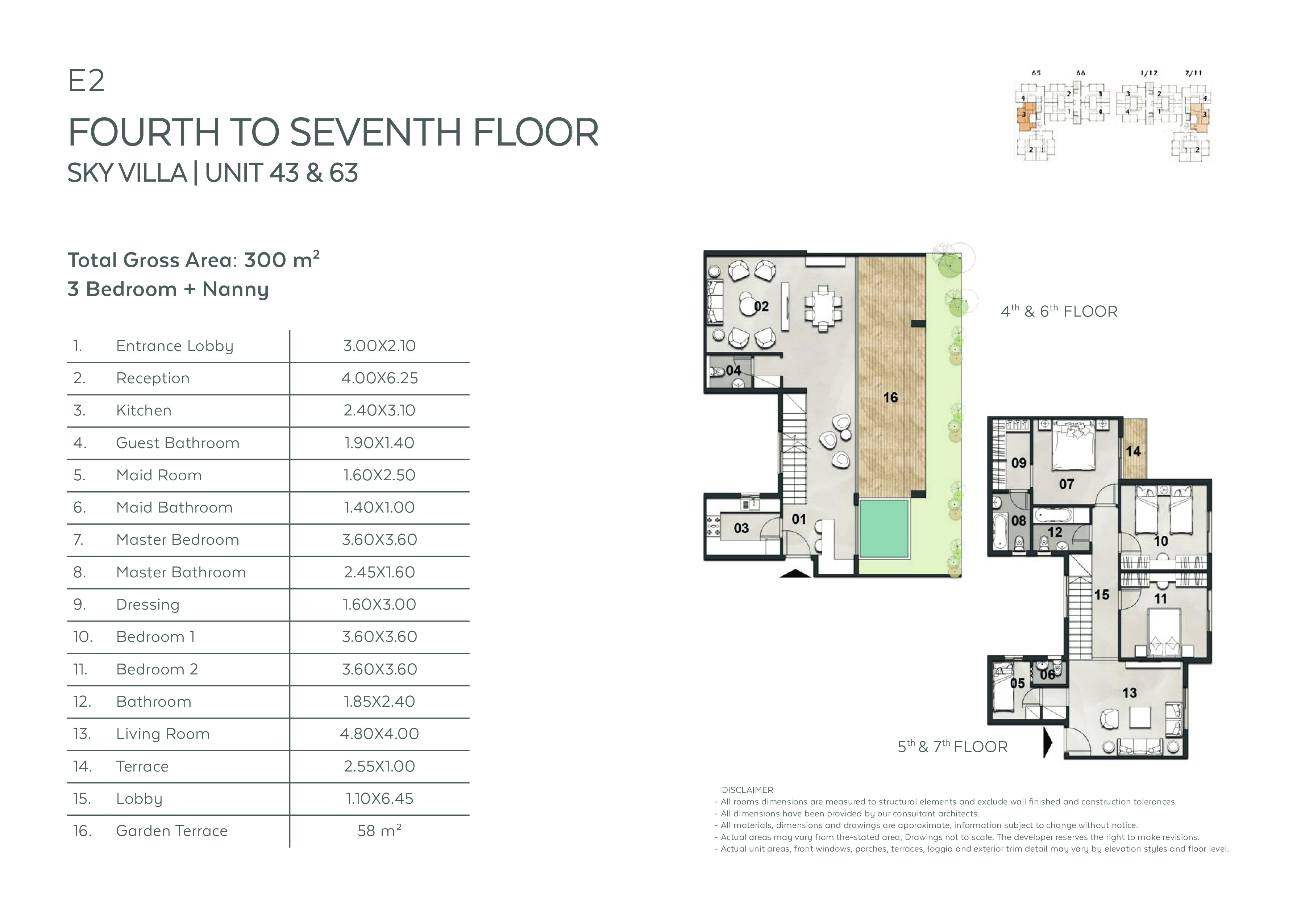 Floor plan for duplex at Vinci