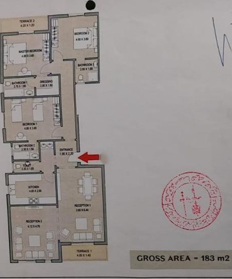 Floor plan for apartment at Taj City