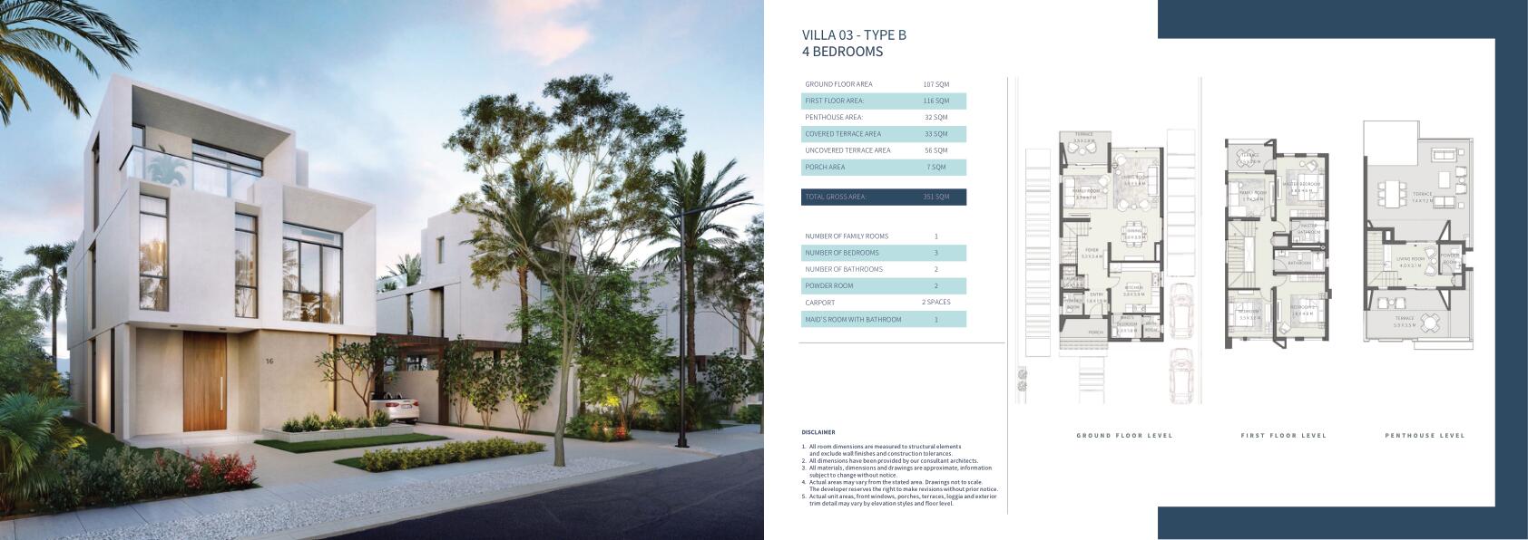 Floor plan for villa at Cairo Gate