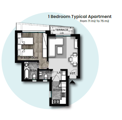 Floor plan for apartment at Armonia