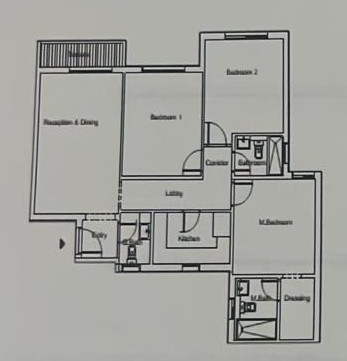 Floor plan for apartment at The 101