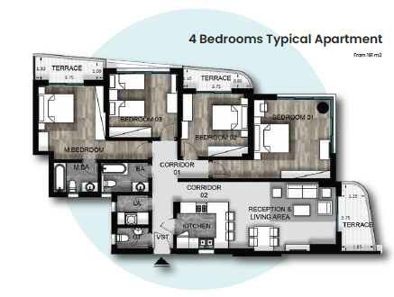 Floor plan for apartment at Armonia