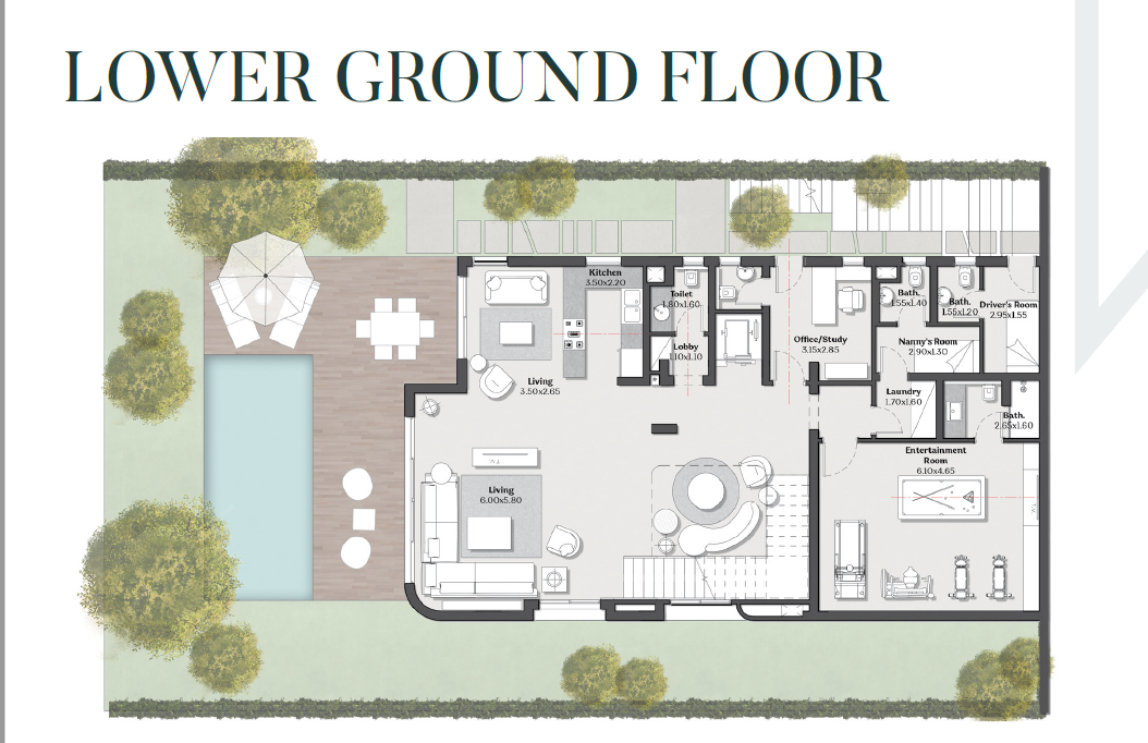 Floor plan for villa at V40