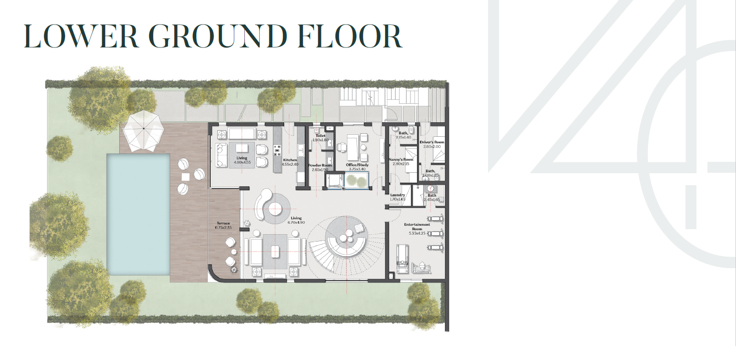 Floor plan for villa at V40