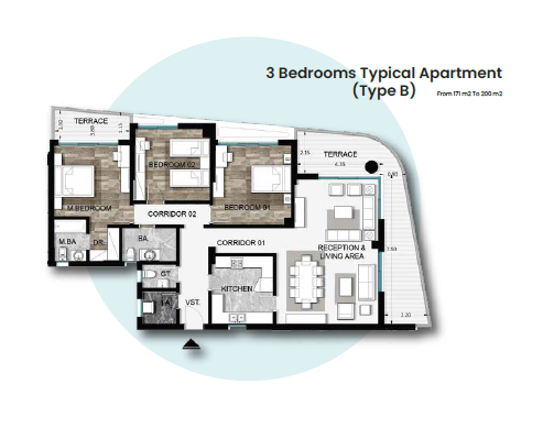 Floor plan for apartment at Armonia