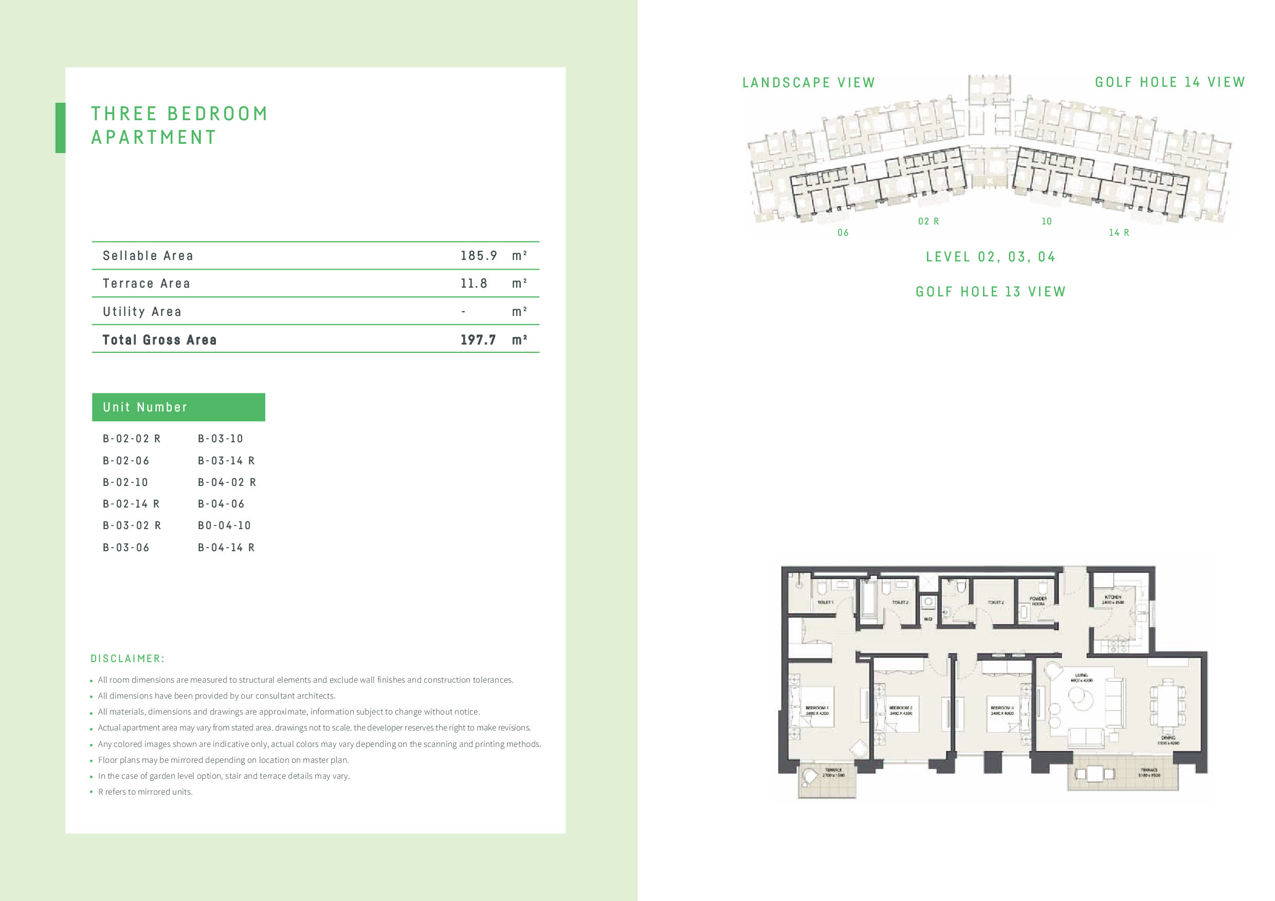 Floor plan for apartment at Uptown Cairo