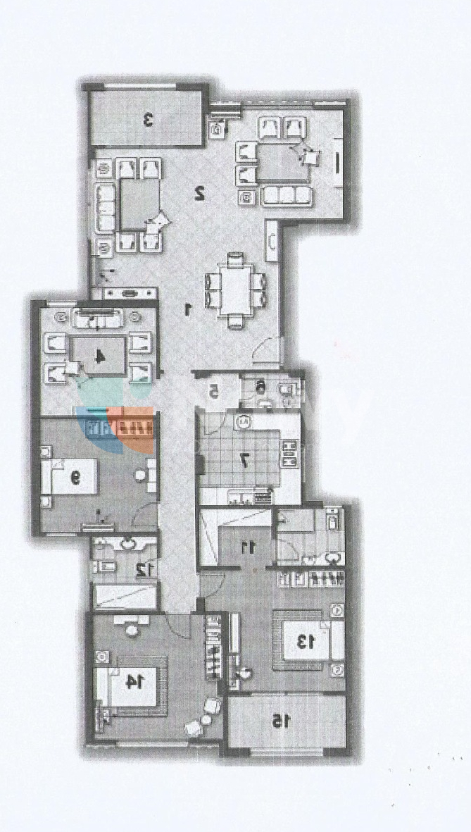 Floor plan for apartment at Stone Residence