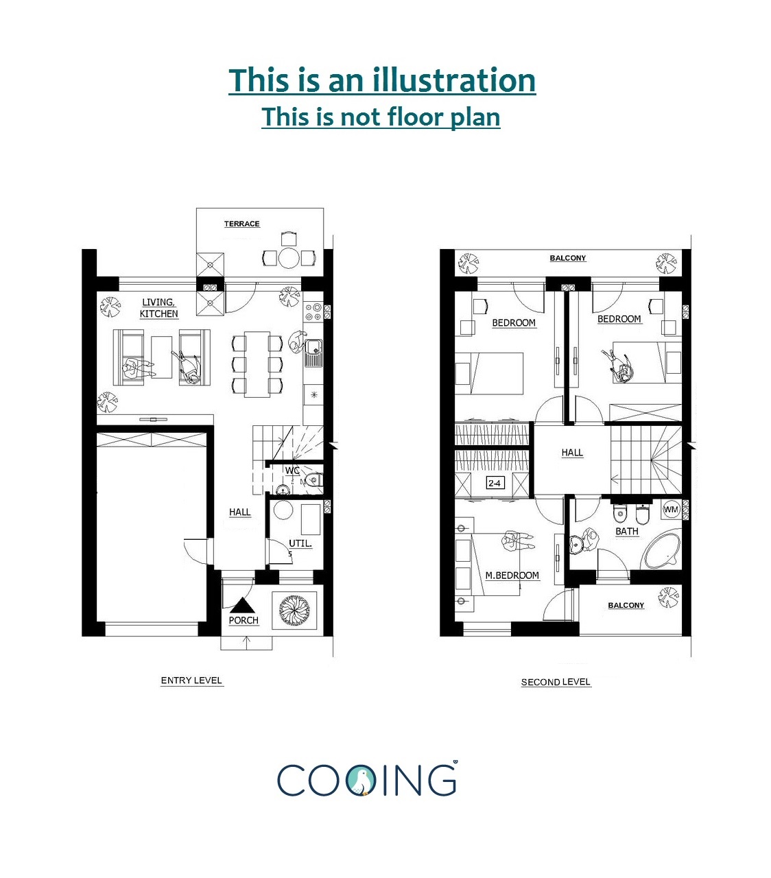 Floor plan for duplex at The Waterway - New Cairo