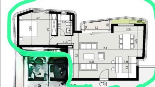 Floor plan for studio at Badya