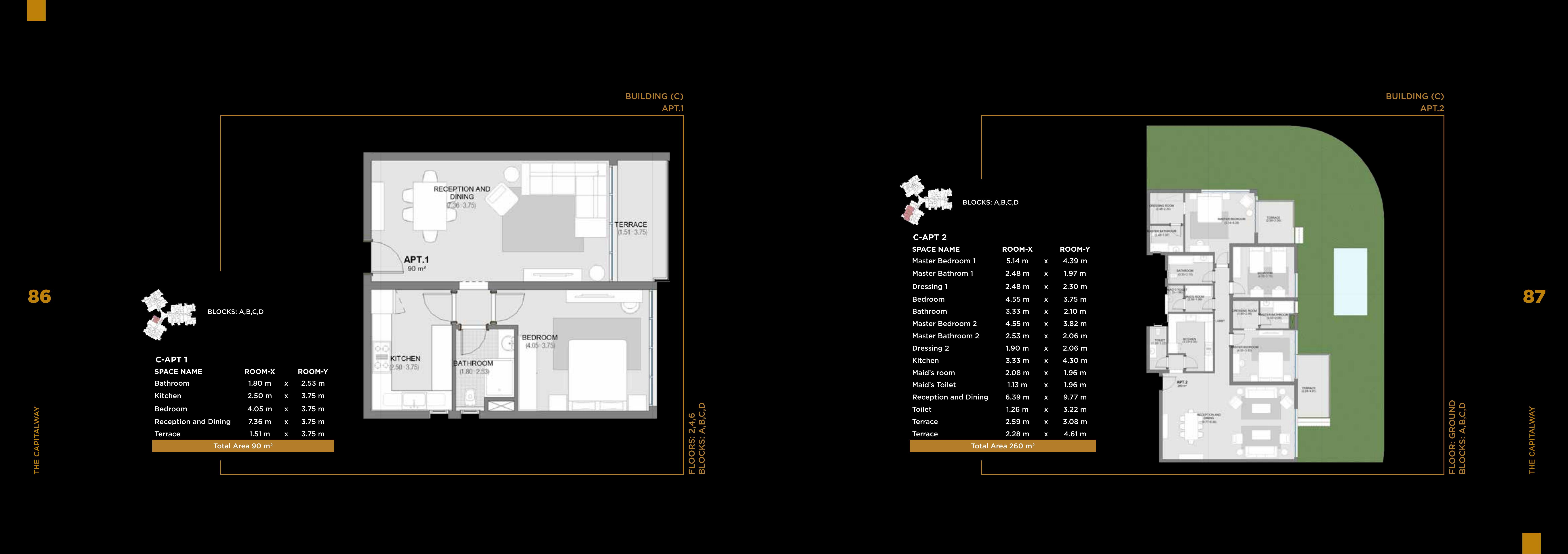Floor plan for apartment at The Capitalway