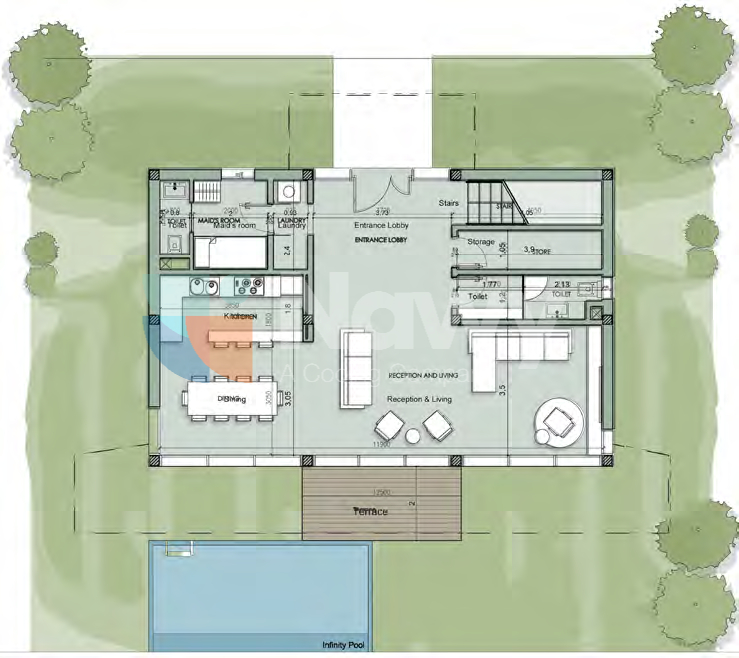 Floor plan for villa at Fouka Bay