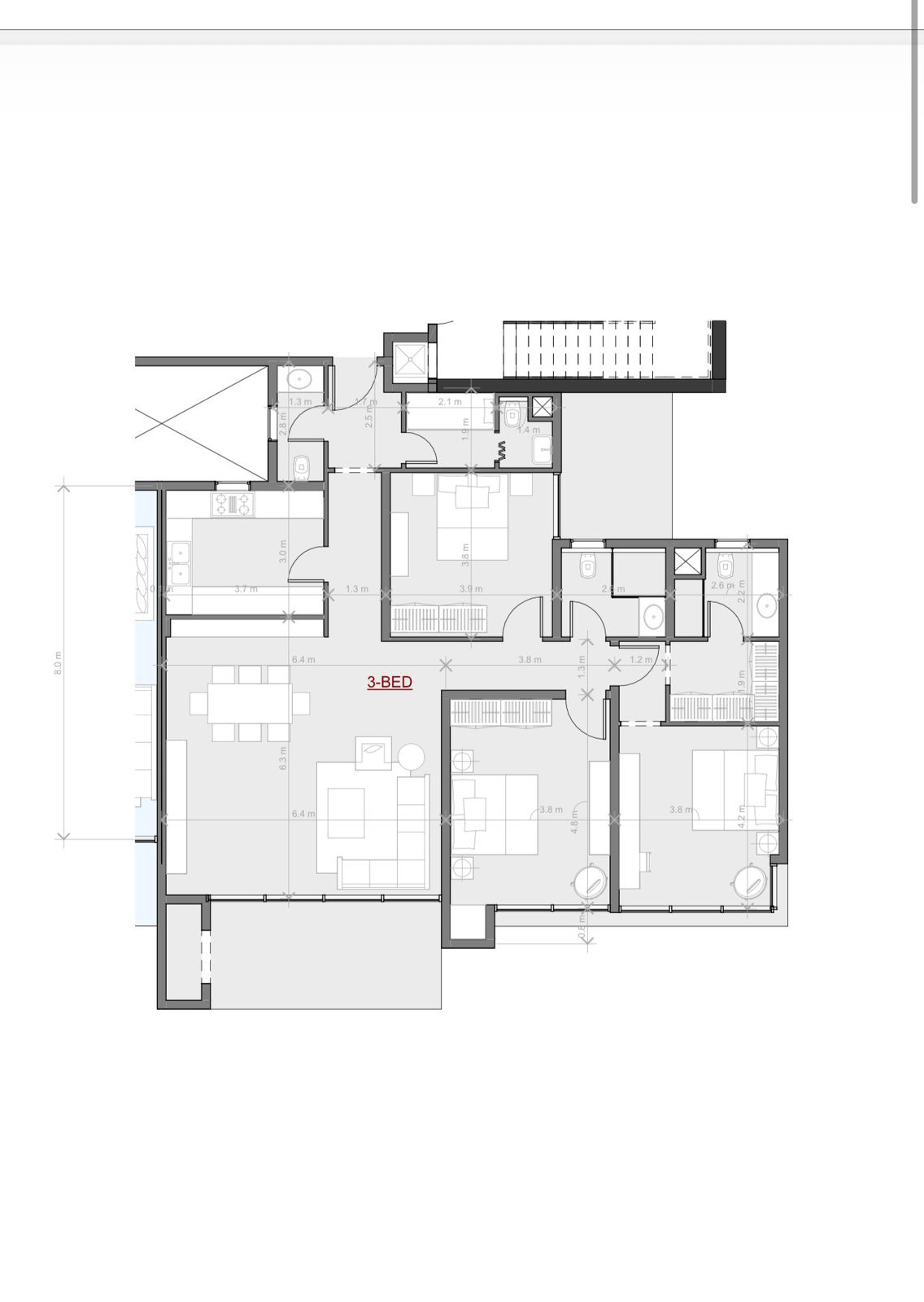 Floor plan for apartment at The View Waterway