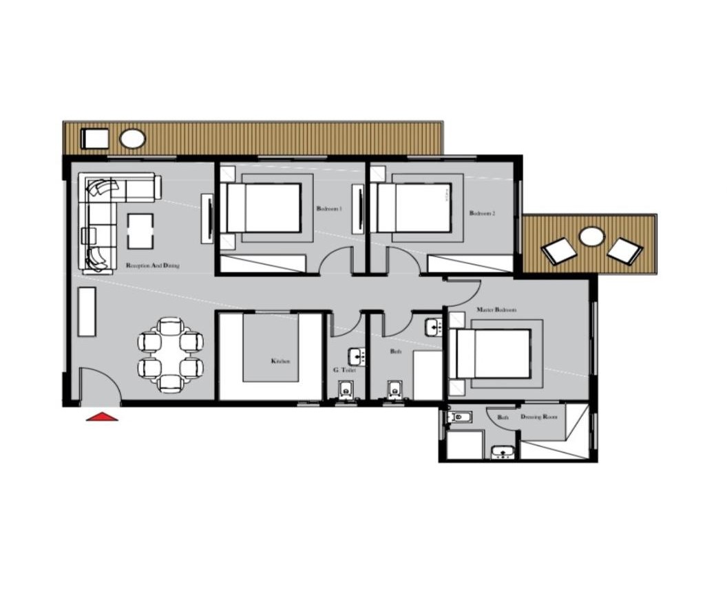 Floor plan for apartment at Nest