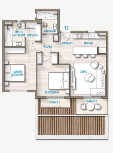 Floor plan for chalet at Southmed