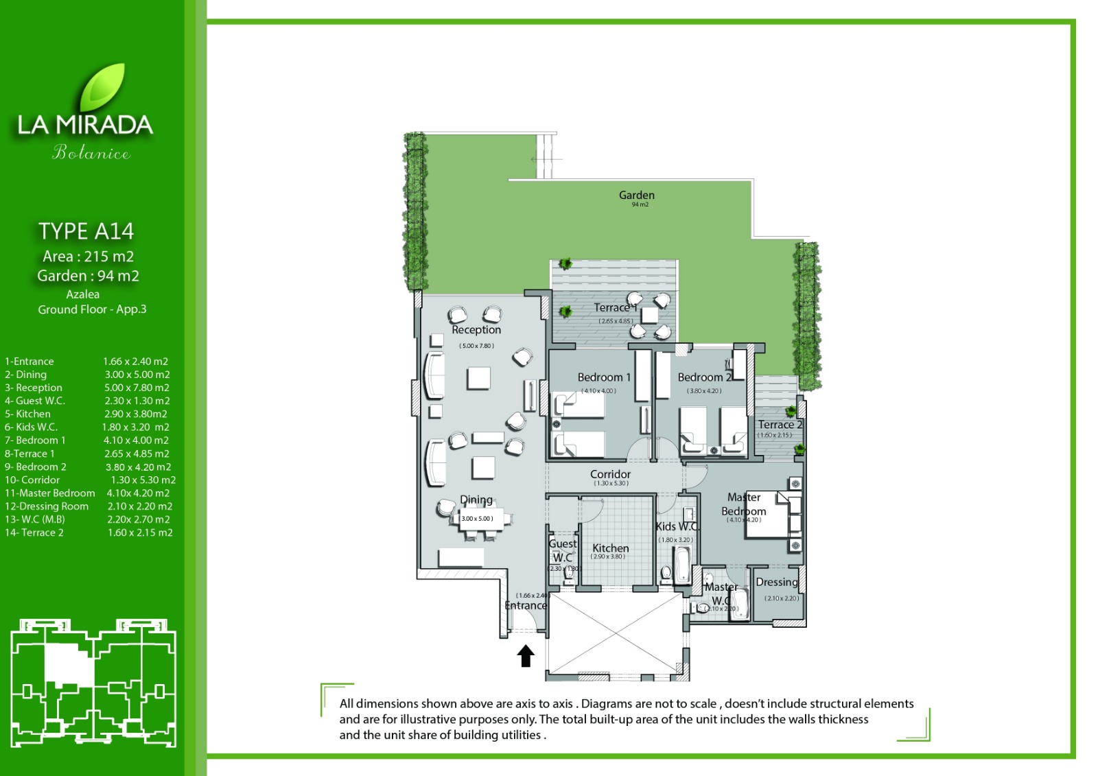 Floor plan for apartment at La Mirada