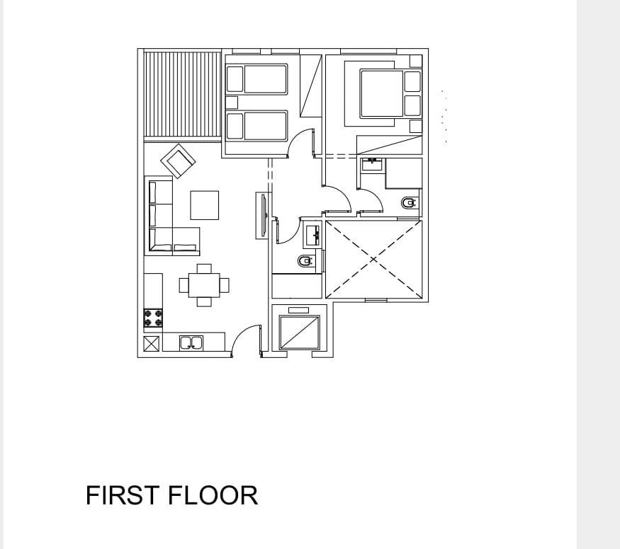 Floor plan for chalet at Cali Coast Ras El Hekma