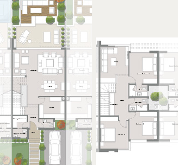 Floor plan for townhouse at Badya