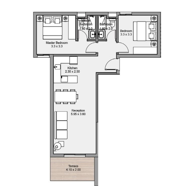 Floor plan for chalet at Salt