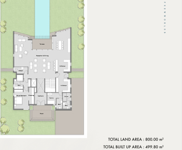 Floor plan for villa at Badya