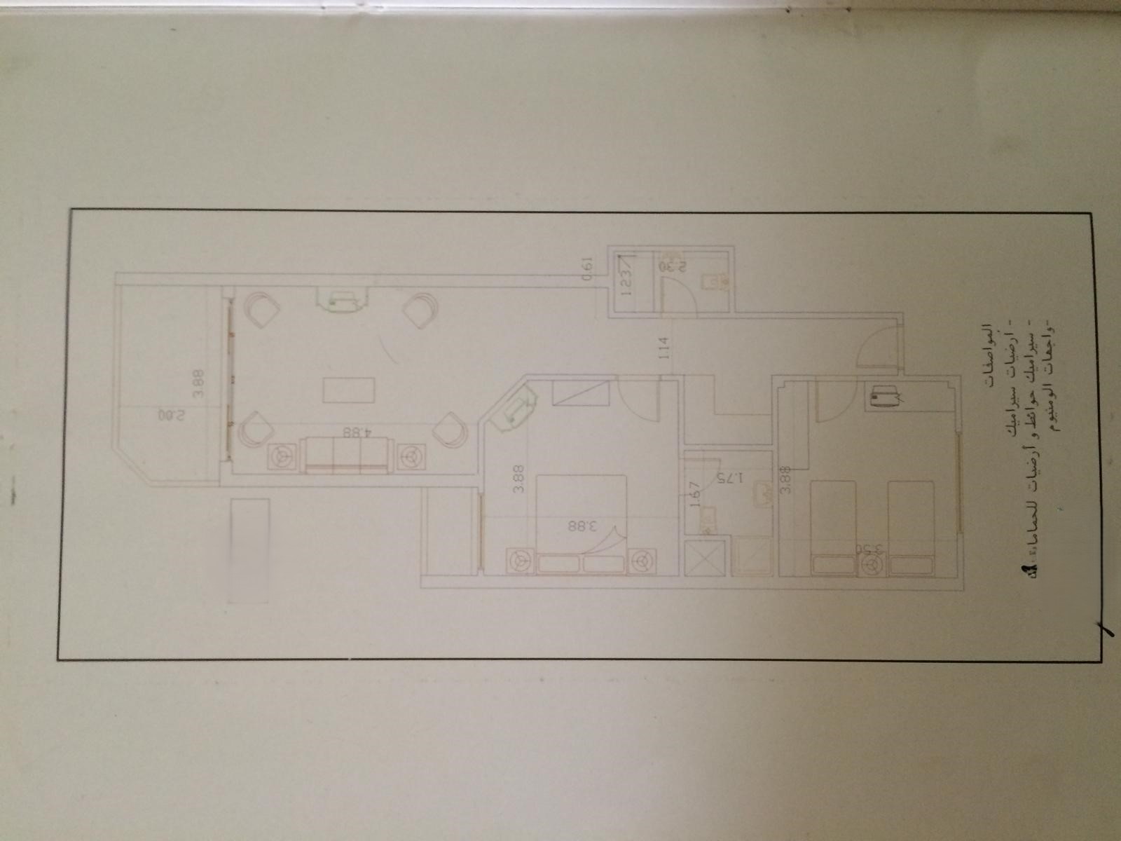 Floor plan for apartment at Porto Sokhna