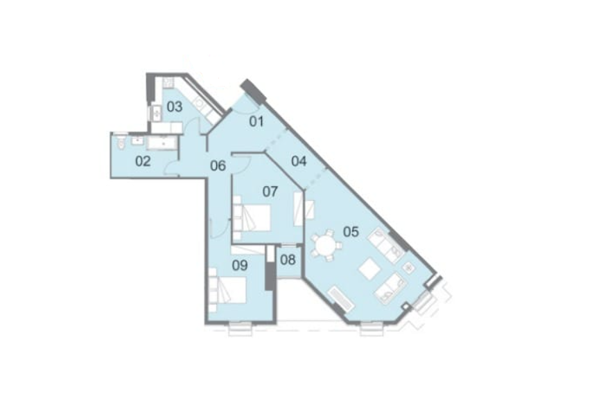 Floor plan for apartment at Il Latini City Edge