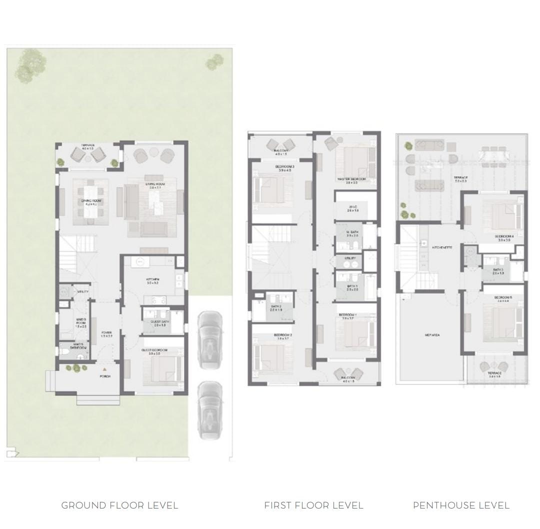 Floor plan for villa at Belle Vie