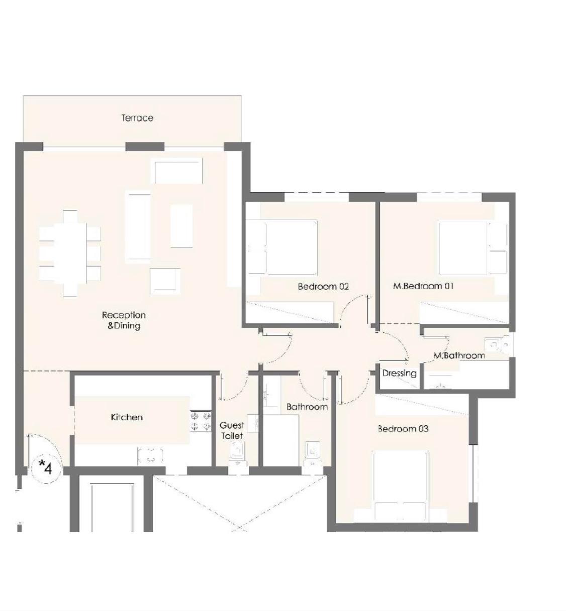 Floor plan for apartment at Capital Gardens