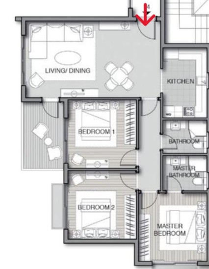 Floor plan for apartment at Noor Capital Gardens