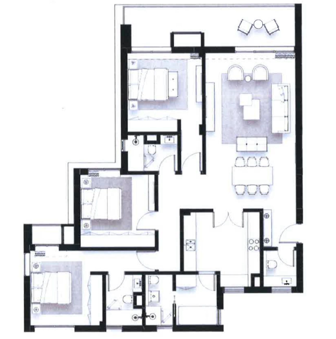 Floor plan for apartment at Solana