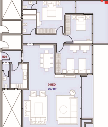 Floor plan for apartment at The View Waterway