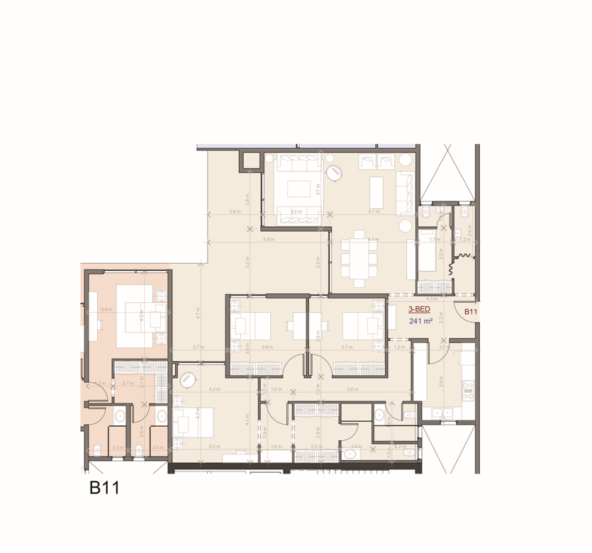 Floor plan for apartment at The View Waterway