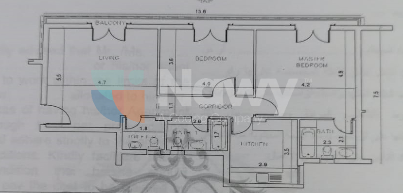 Floor plan for apartment at Hyde Park