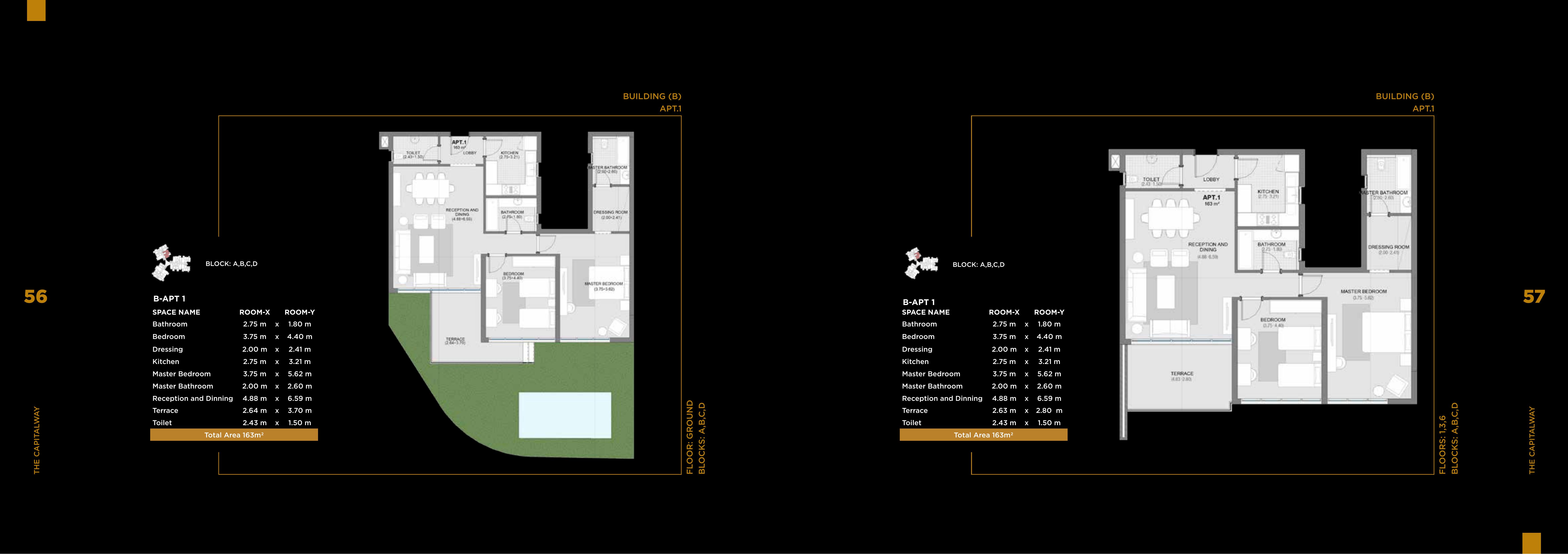 Floor plan for apartment at The Capitalway