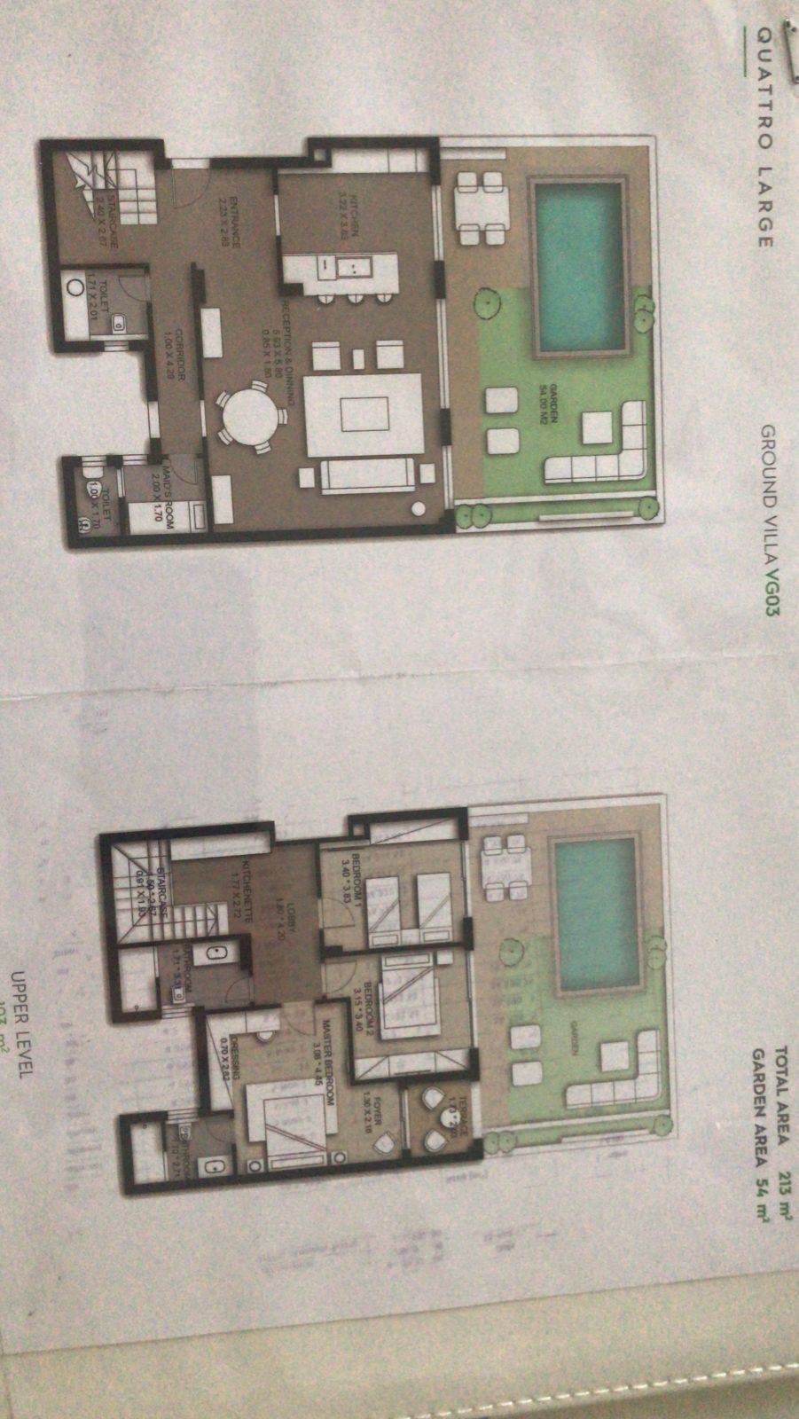 Floor plan for duplex at Trio