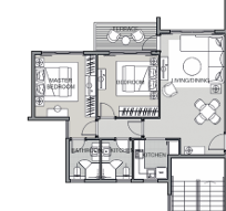 Floor plan for apartment at Noor Capital Gardens