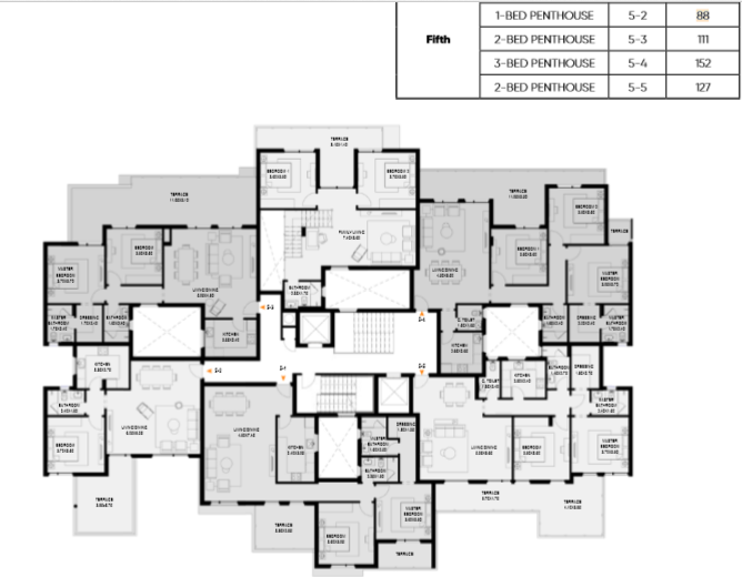 Floor plan for penthouse at O West Orascom