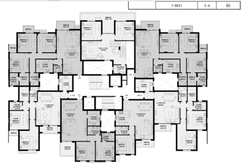 Floor plan for apartment at O West Orascom