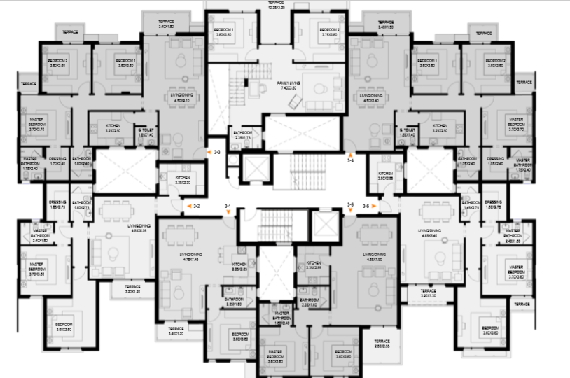 Floor plan for apartment at O West Orascom