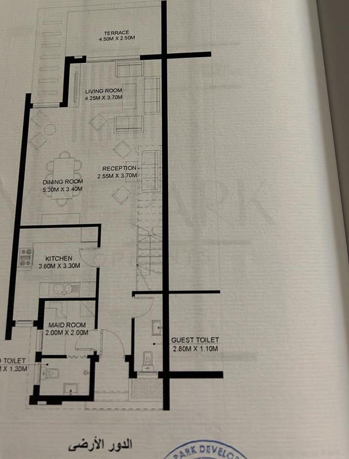 Floor plan for townhouse at Tawny