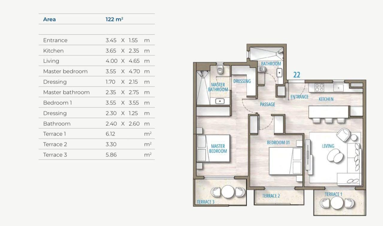 Floor plan for apartment at Southmed