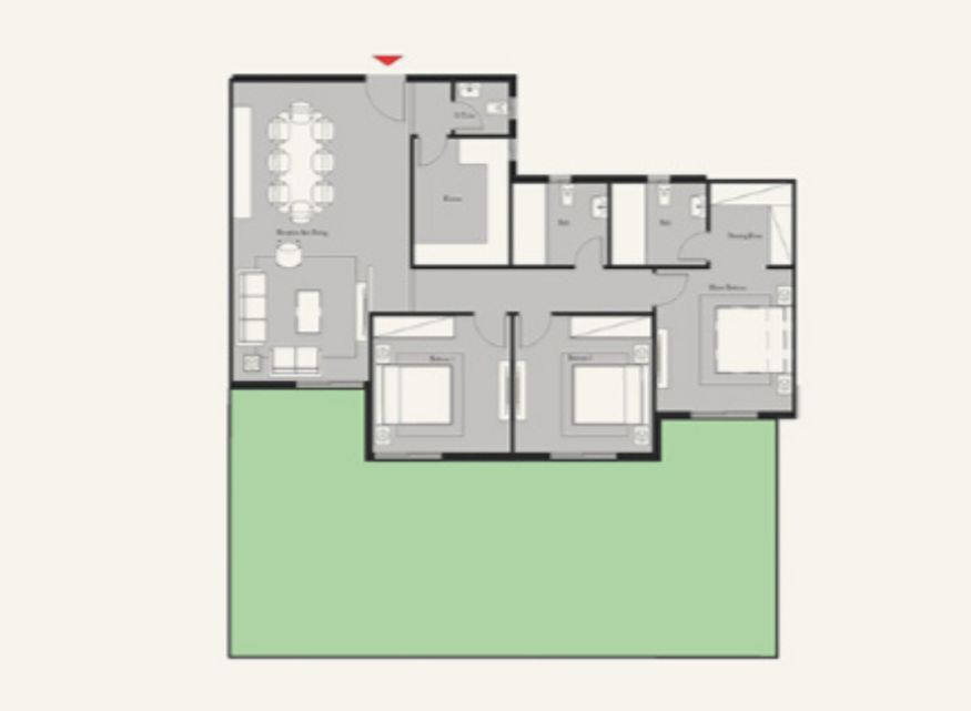 Floor plan for apartment at Nest