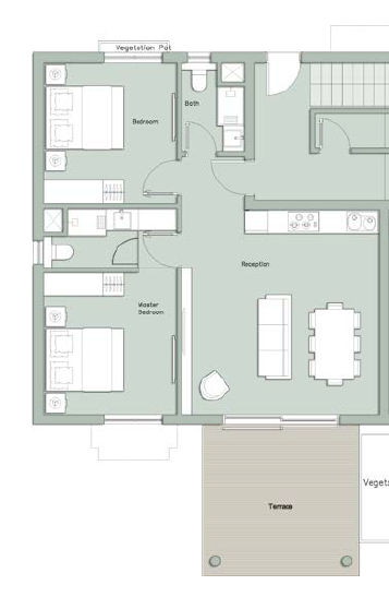 Floor plan for chalet at Il Monte Galala