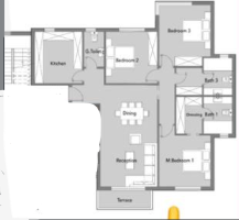 Floor plan for apartment at Badya