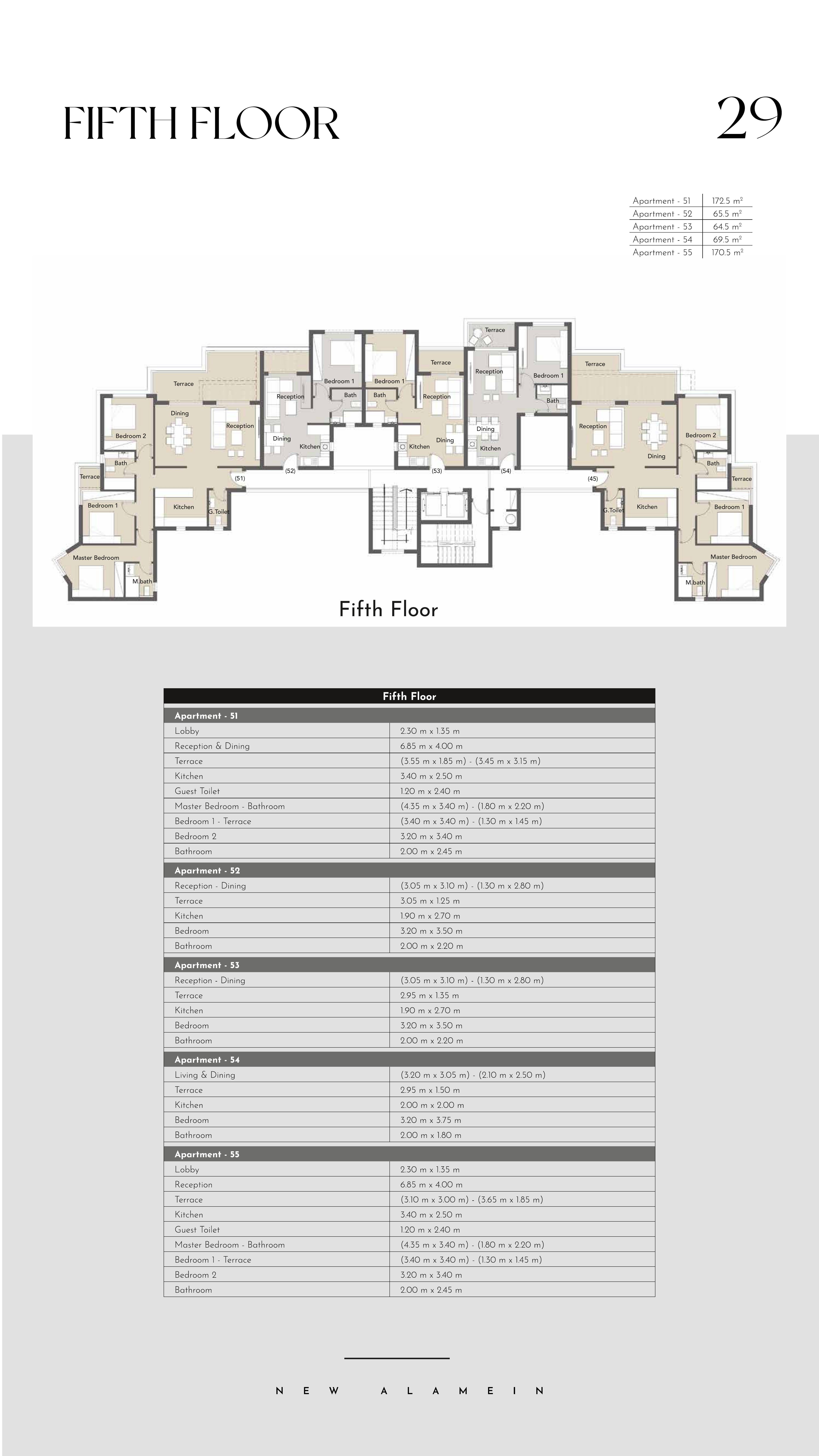 Floor plan for apartment at Palm Hills New Alamein